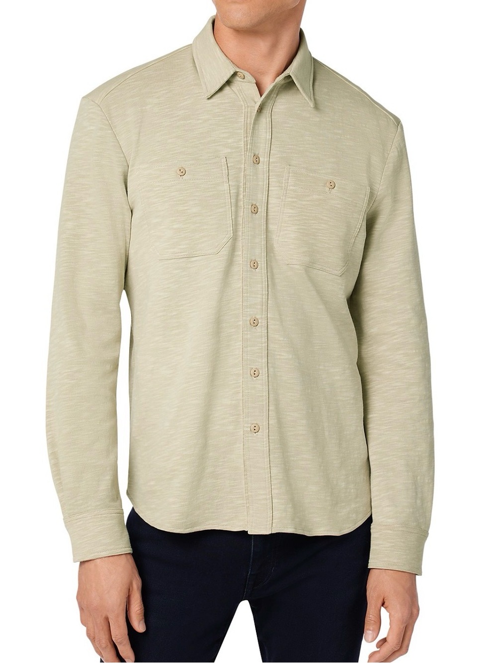 NWT Joe's Jeans Regular Fit Slub Utility Long-Sleeve Button-Down Shirt